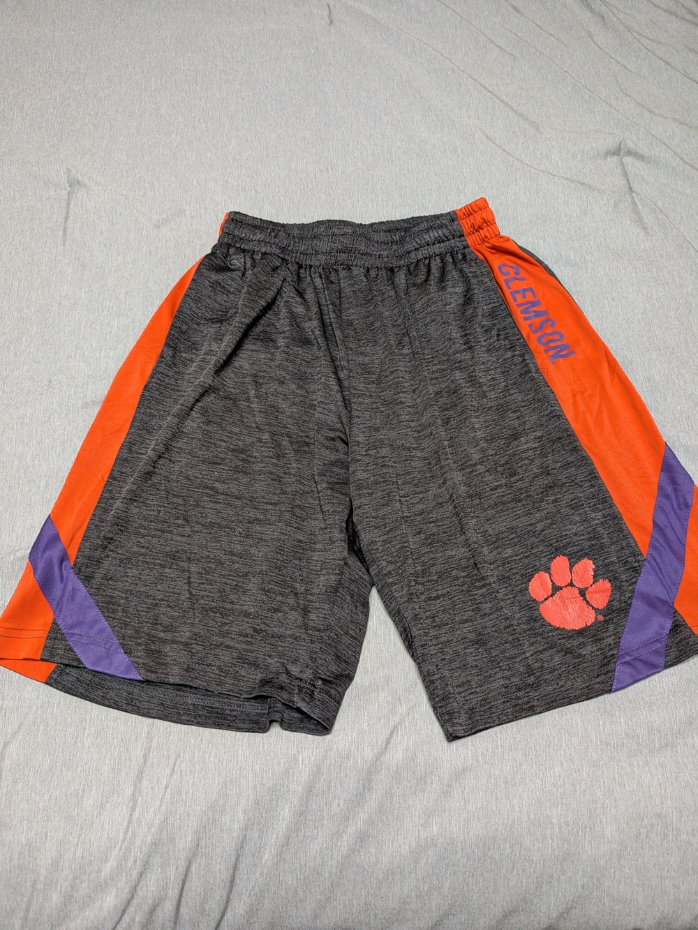 Colosseum Gray Shorts with Clemson Accents Youth Large